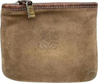 Loewe Pre-owned Bags, female, Brown, Size: ONE SIZE Pre-owned Leather Clutch