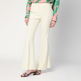 Etro Flared trousers in ivory viscose