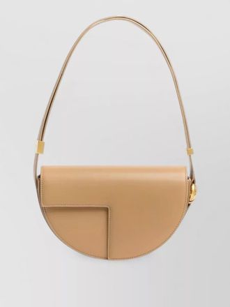 Patou leather shoulder bag adjustable strap hardware