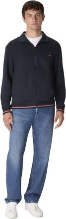 Missoni Zip-up High-neck Sweatshirt With Knit Embroidery And Logo in Blue at Nordstrom, Size Xxx-Large