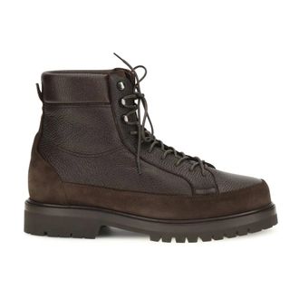 Brunello Cucinelli Stivaletti Explorer in pelle di cervo e camoscio - - Shoes - Uomo - Marrone - 43 EU
