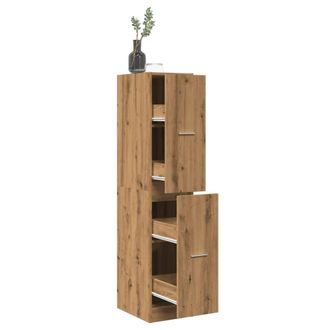 Berkfield Home Apothecary Cabinet Artisian Oak 30x41x144.5 cm Engineered Wood in Brown