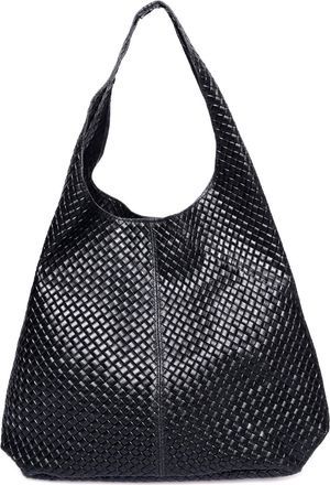 Luisa Vannini Zwart Rundleer Tas