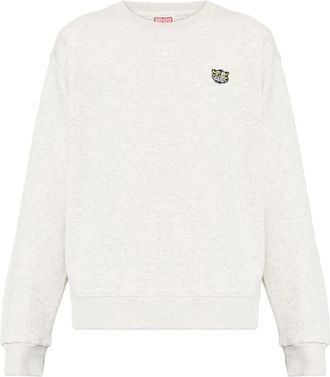 Kenzo Wild Tiger Geborduurd Sweatshirt - Heren - Sweatshirts - Grijs - S - Katoen - Hoodies & sweatvesten