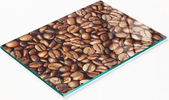 OEM Tabla De Cocina De Vidrio Templado Con Dise&ntilde;o Decorativo De Granos De Caf&eacute;, 80 X 52 Cm