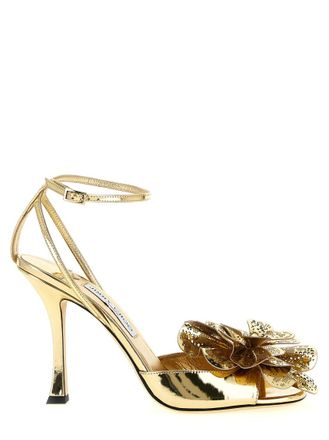 Jimmy Choo London Golden Floral Heels