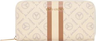 Carlo Colucci Portemonnee met contrasterende strepen - Dames - Portefeuilles - Beige - ONE Size - Accessoires