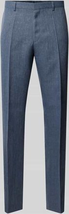 HUGO BOSS Regular Fit Anzughose aus Leinen-Mix Modell LEON in Ocean Melange, Gr&ouml;&szlig;e 102