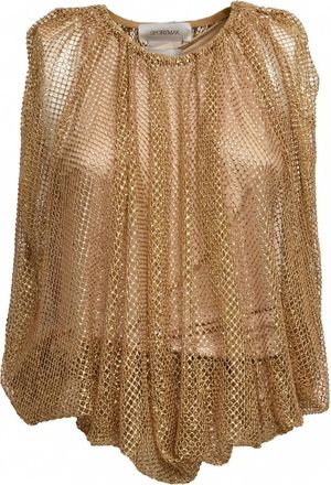 Sportmax Crystal Mesh Overlay Layered Sleeveless Top