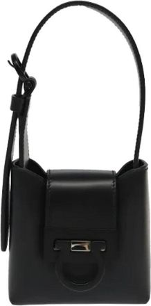 Ferragamo Tweedehands leren handtassen - Dames - Vintage Handtas - Zwart - ONE Size - Leer - Vintage