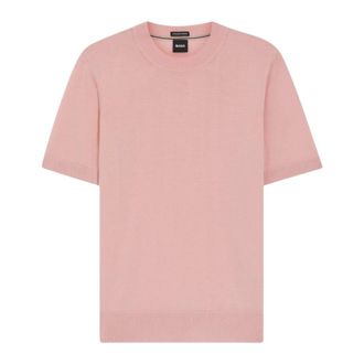 HUGO BOSS Truien & Vesten, Heren, Roze, 2Xl, Wol, H-Umauro Trui met korte mouwen