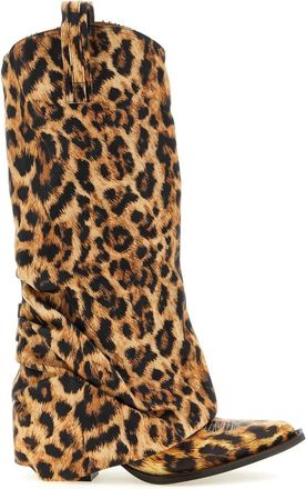 R13 Schoenen, Dames, Bruin, 38 EU, Leer, Mid Cowboy Boot