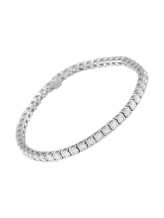 Luxury Bazaar 14K white gold diamond tennis bracelet - Zilver