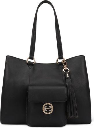 Paul Costelloe Genuine Leather Tote/Shoulder Bag for Women - Elegant, Spacious, and Versatile Handbag, SHEBELLE (JET BLACK)