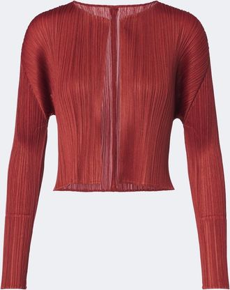 Pleats Please Issey Miyake Cardigan Monthly Colors: September pliss&eacute;