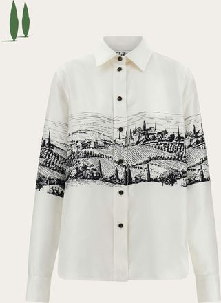 Ferragamo Donna Camicia in seta Bianco