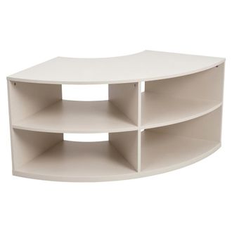 Oviala Mueble de televisi&oacute;n esquinero de 120 x 59 cm crema