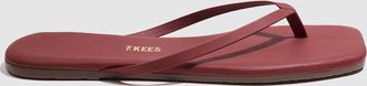 Tkees Tongs Square Toe Lily Burgundy