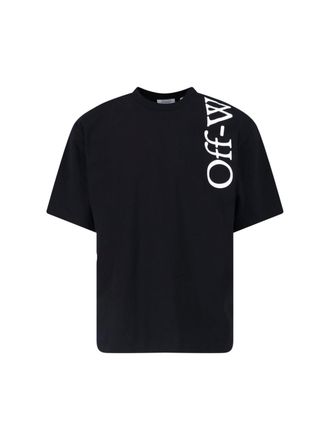 Off-white Black Vertical Bookish Cotton T-Shirt