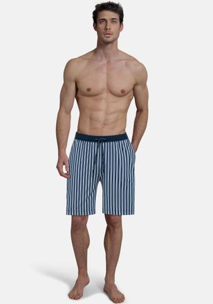 Tom Tailor Bermudas TOM TAILOR Kilkenny, Herren, Gr. 56 (XXL), N-Gr, blau, Single Jersey, Obermaterial: 100% Baumwolle, bequem kniefrei, Hosen Bermudas, Bindeban