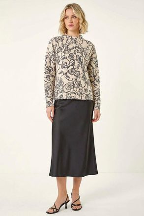 Roman Mono Floral Knit Jumper