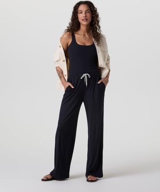 Vuori Clothing Pose Scoop Jumpsuit | Black | XS, Size Extra Small