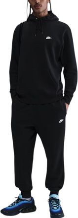 Nike Club Mens Tracksuit Pullover Embroidered Long Sleeve - Black Cotton - Size X-Large