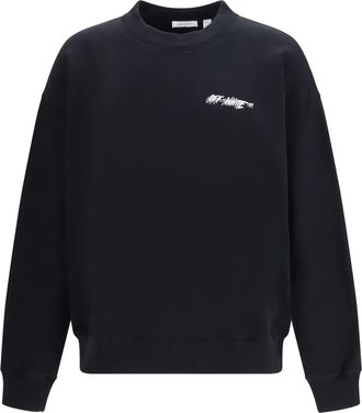 Off-white Mens Sweatshirt Skate Logo Black Cotton Knitwear Sweater