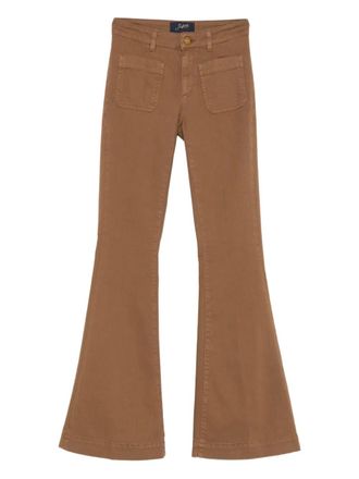 Seafarer pocketed flared trousers - women - Spandex/Elastane/Cotton - 28 - Brown