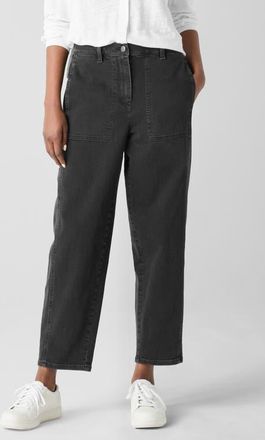 Eileen Fisher Ankle Lantern Jeans in Black at Nordstrom, Size Petite P
