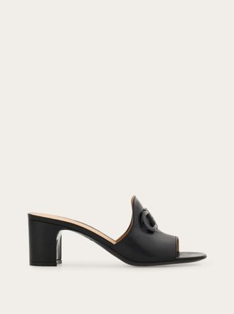 Ferragamo Women Gancini heeled slide Black Size 2.5