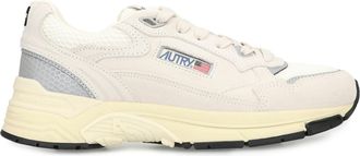 Autry Womens Low-Top Sneakers With Breathable Inserts White Goatskin Trainers