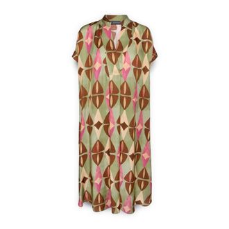 Elena Miro Dames, Jurken, Veelkleurig, Maat: 2XL Viscose