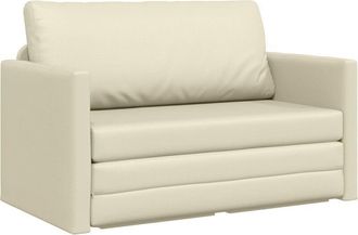vidaXL Sofá cama Crema 124 x 71 x 78 cm Cuero artificial Vidaxl