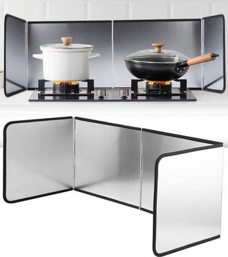 No Brand Protector Antisalpicaduras De Cocina, Panel De Pared Plegable De 4 Lados, 76x29x30cm, Protector Antigrasa Para Encimeras, A&iacute;sla Las Manchas De Aceite