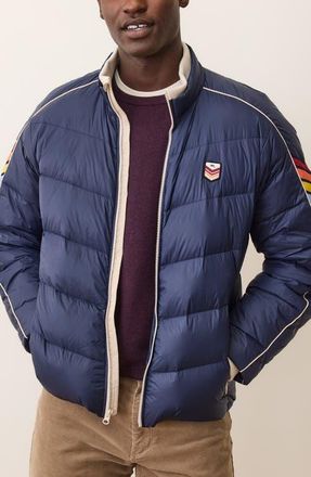 Marine Layer Bode Water Resistant Puffer Jacket in Navy at Nordstrom, Size Xx-Large