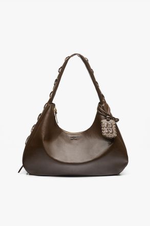 Ganni Green Dark-Olive Oleatex XXL Hobo Bag