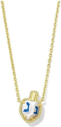 Kendra Scott Dreidel Short Pendant Womens Necklace Womens Necklace Gold Ivory Mother Of Pearl, Brass