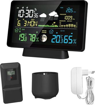 OEM Estaci&oacute;n Meteorol&oacute;gica Con Pantalla A Color De 7,5 Pulgadas, Pluvi&oacute;metro, Medidor De Temperatura Y Humedad Para Interiores Y Exteriores, Estaci&oacute;n Mete