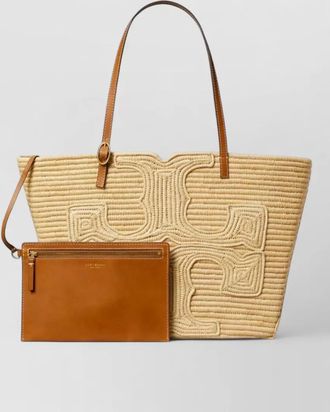 Tory Burch ella large beach straw tote bag