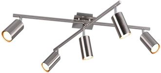 Trio Plaf&oacute;n 5 Focos Orientables Marley N&iacute;quel Trio Iluminaci&oacute;n