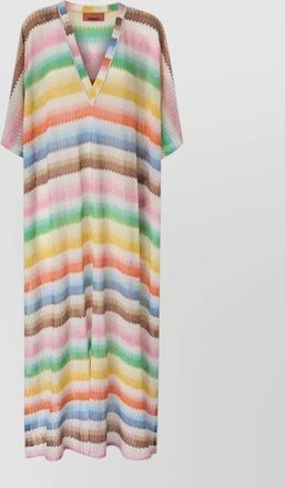 Missoni v neck maxi beach cover up kaftan