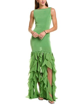Elliatt Elliatt Marison Ruffled Fringe Gown