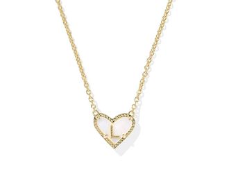 Kendra Scott Heart Letter M Short Pendant Womens Necklace Womens Necklace L, Brass