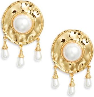 Frasier Sterling Athens Drop Earrings in Gold at Nordstrom