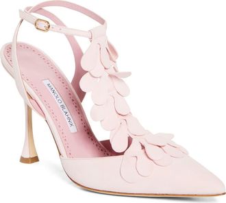 Manolo Blahnik Marwam T-Strap Pump in Light Pink at Nordstrom, Size 41