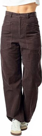 Sundays Colette High Waisted Corduroy Pants In Chocolate