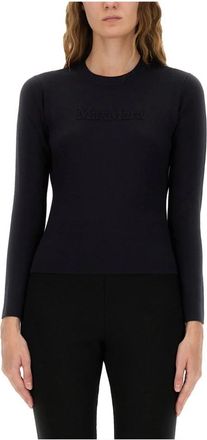 Max Mara Ticino Sweater - Dames - Ronde hals truien - Blauw - L - Wol - Truien & Vesten