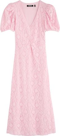 Rotate Sunday Rotate Floral Lace Midi Dress - Light Pink - 34 (UK6 /xs)