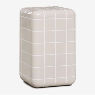 Sklum Mesita De Noche Cuadrada 30x30 Cm En Cemento Look Azulejo Eleonor Sklum